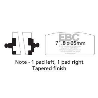 PASTIGLIE V BMW R60-75-80-90  EBC