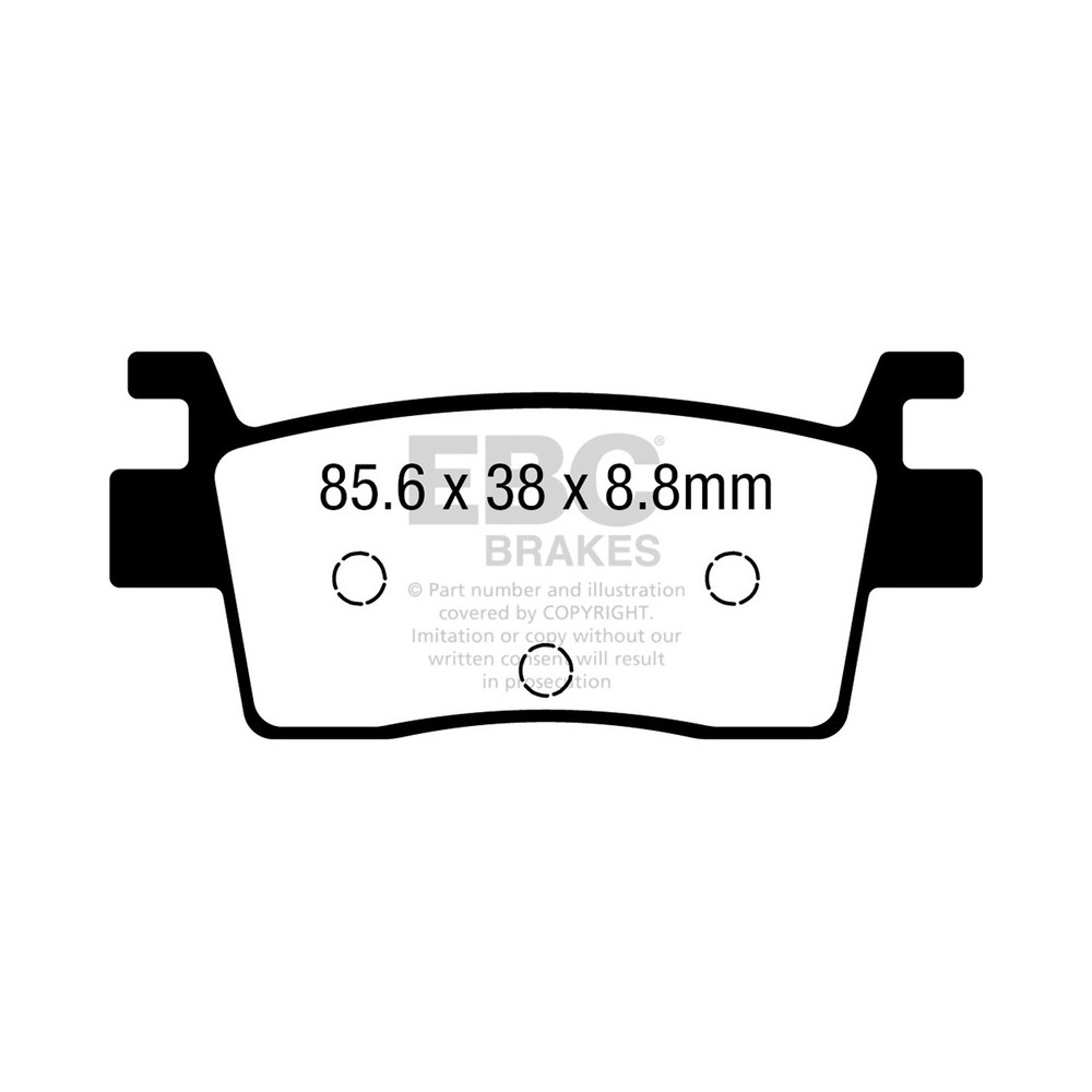 PASTIGLIE R FA739R POSTERIORE Kawasaki KRF 1000 Teryx 20-21 EBC