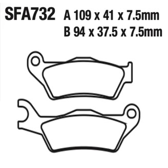 PASTIGLIE SFA PIAGGIO TYPHOON50 16-20 POSTERIORE  EBC