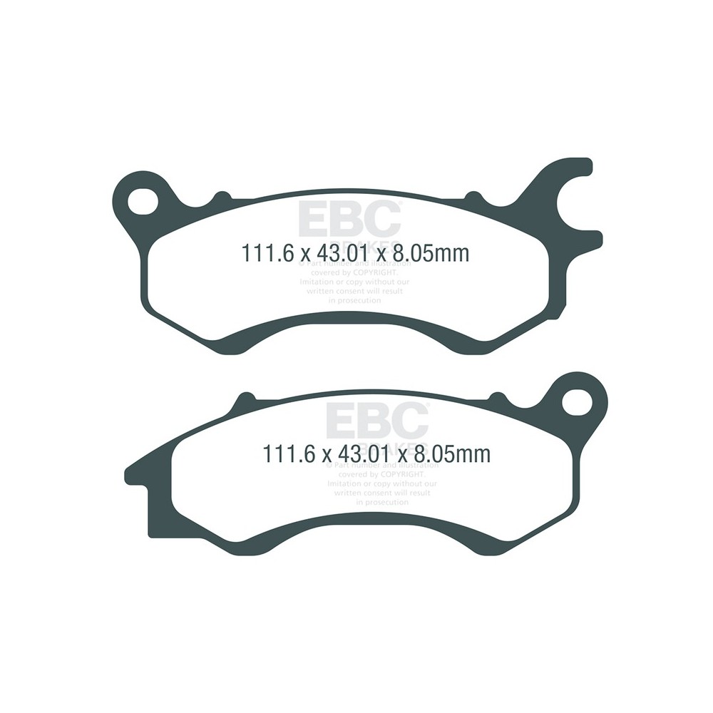 PASTIGLIE SFA HH DAYTONA DY125RS 2017 ANTERIORE Silence S01/S02/S02...