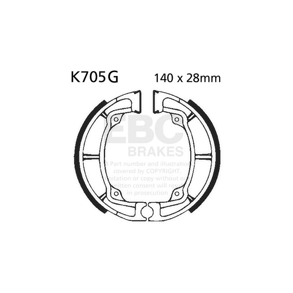 GANASCE KAWASAKI KLF 220/25088-11 SCANALATE Kawasaki KLF 200 88-97 EBC