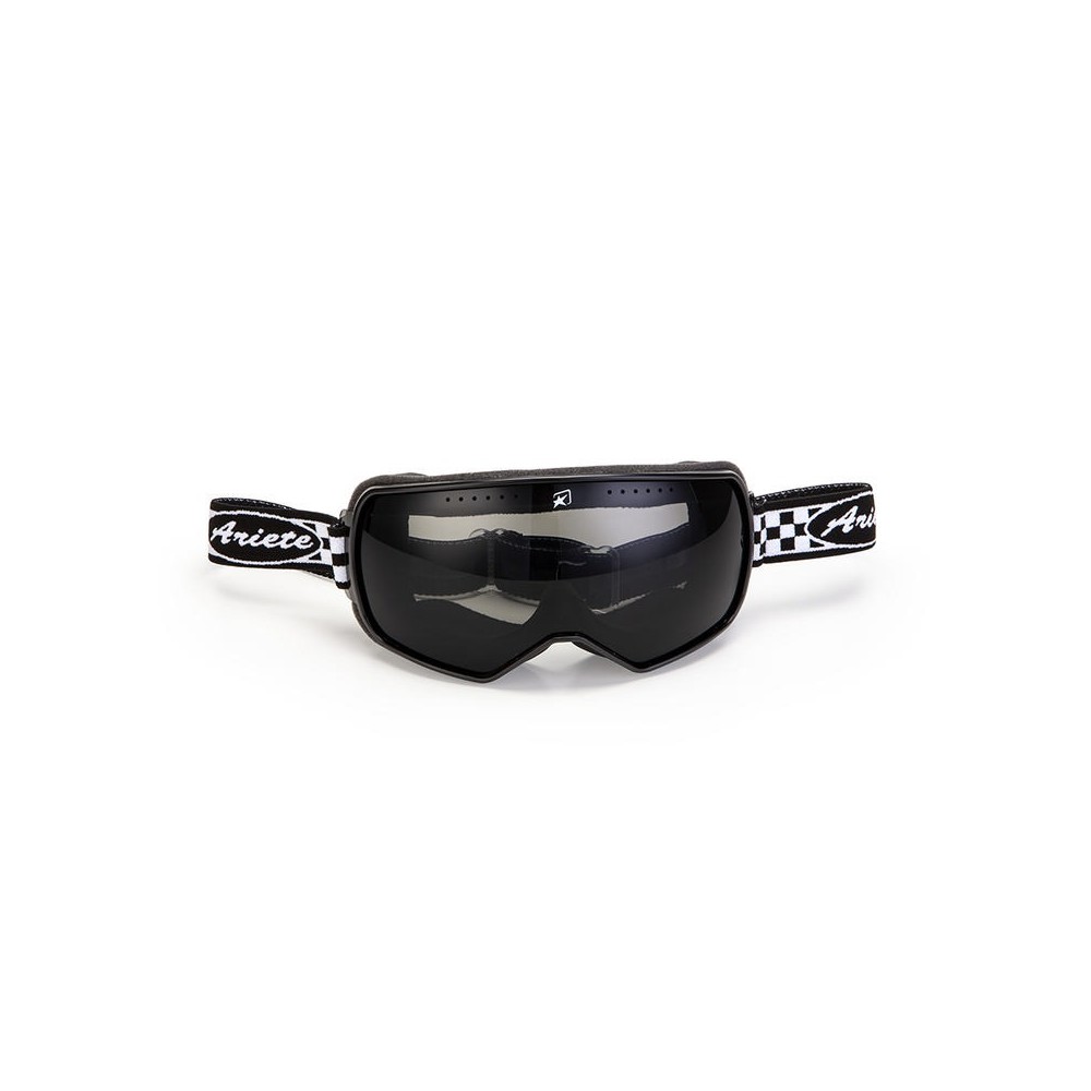 MASCHERA FEATHER LITE NERA ELASTICO NERO BIANCO CHEQUERED  ARIETE