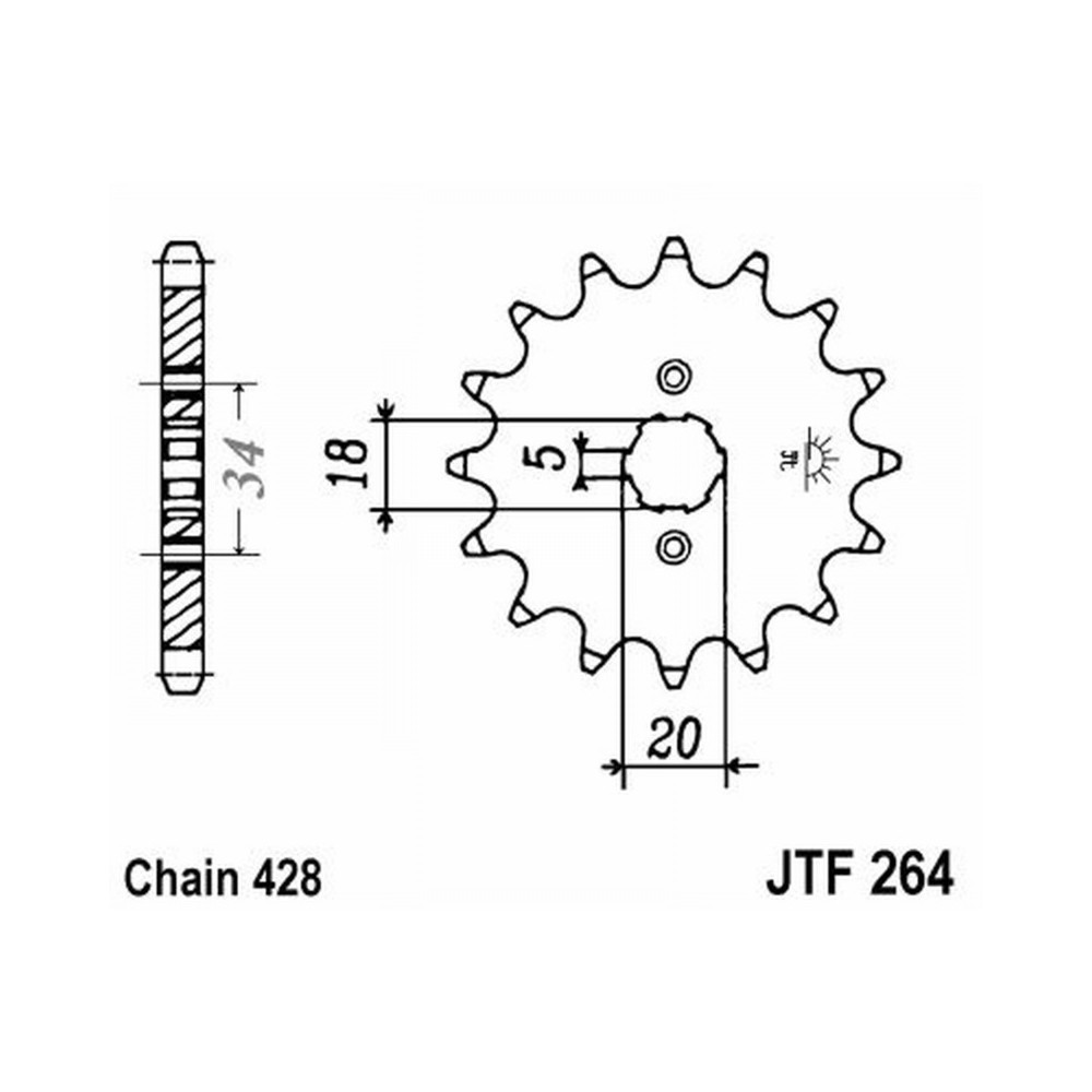 PIGNONE JT 264 z16 Yamaha 125 DT Z 92-93 JT