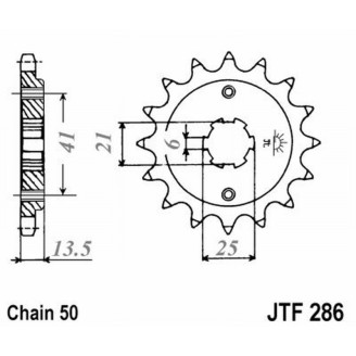 PIGNONE JT 286 z15 Honda VF 500/400 85-87 JT