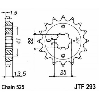 PIGNONE JT 293 z14 Honda CBR 400F JT