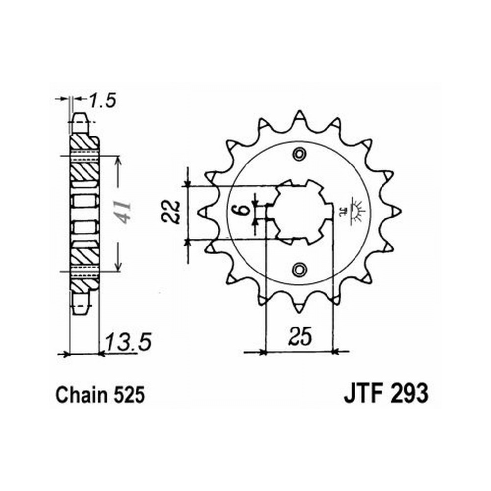 PIGNONE JT 293 z14 Honda CBR 400F JT