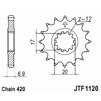 PIGNONE JT 1120 z13 Beta RR 50 Supermotard 02-05 JT