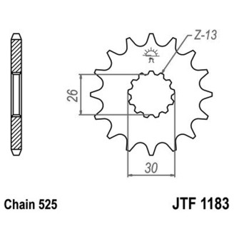 PIGNONE JT 1183 z17 Triumph 800 Bonneville/America 02-06 JT