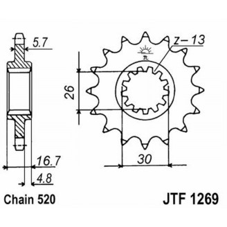 PIGNONE JT 1269 z15  JT