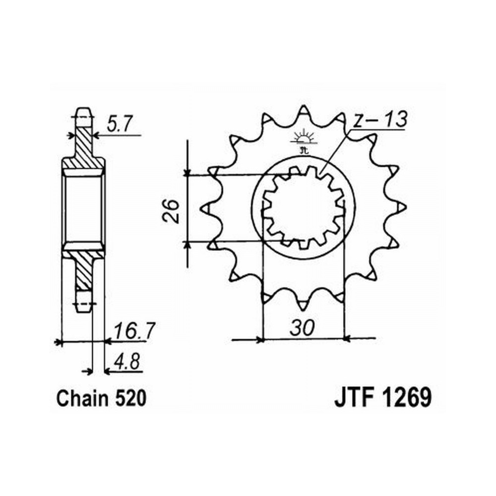 PIGNONE JT 1269 z16  JT