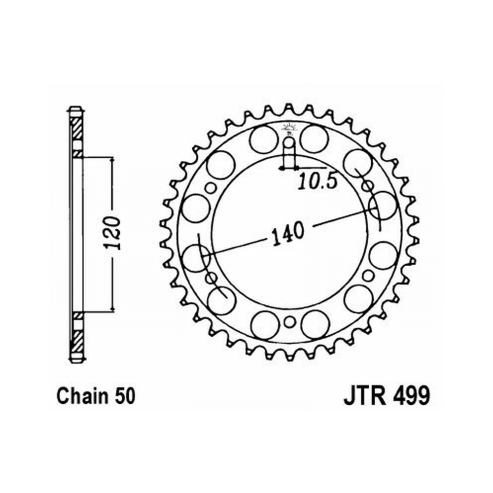 CORONA JT 499 z44 per modifica rapporto finale JT