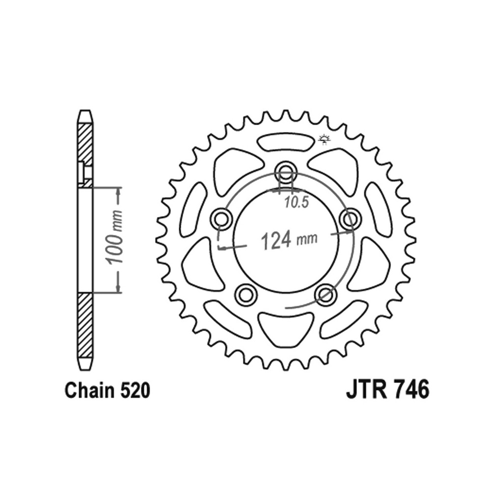 CORONA JT 746 z46 Ducati Monster 821 14-19 JT