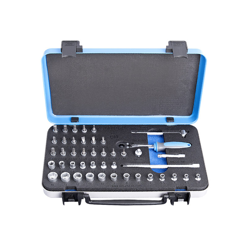 Socket set 14 in metal box - 188B Tools and Utensils Unior