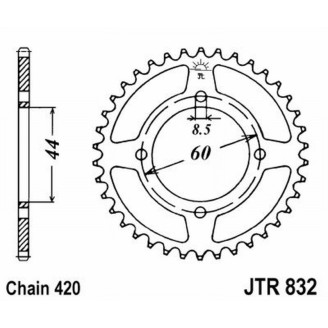 CORONA JT 832 z37 per modifica rapporto finale JT