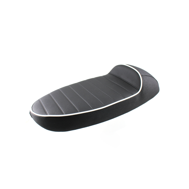 Sport Saddle With Black Cover And White Border For pk50-125 S-Xl Seats and Saddles Nisa