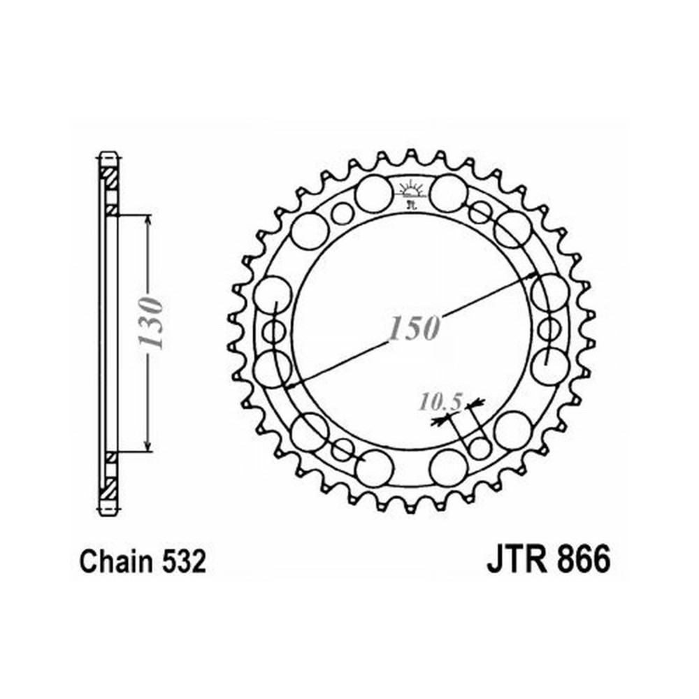 CORONA JT 866 z43 Yamaha FZR750R 93-97 JT