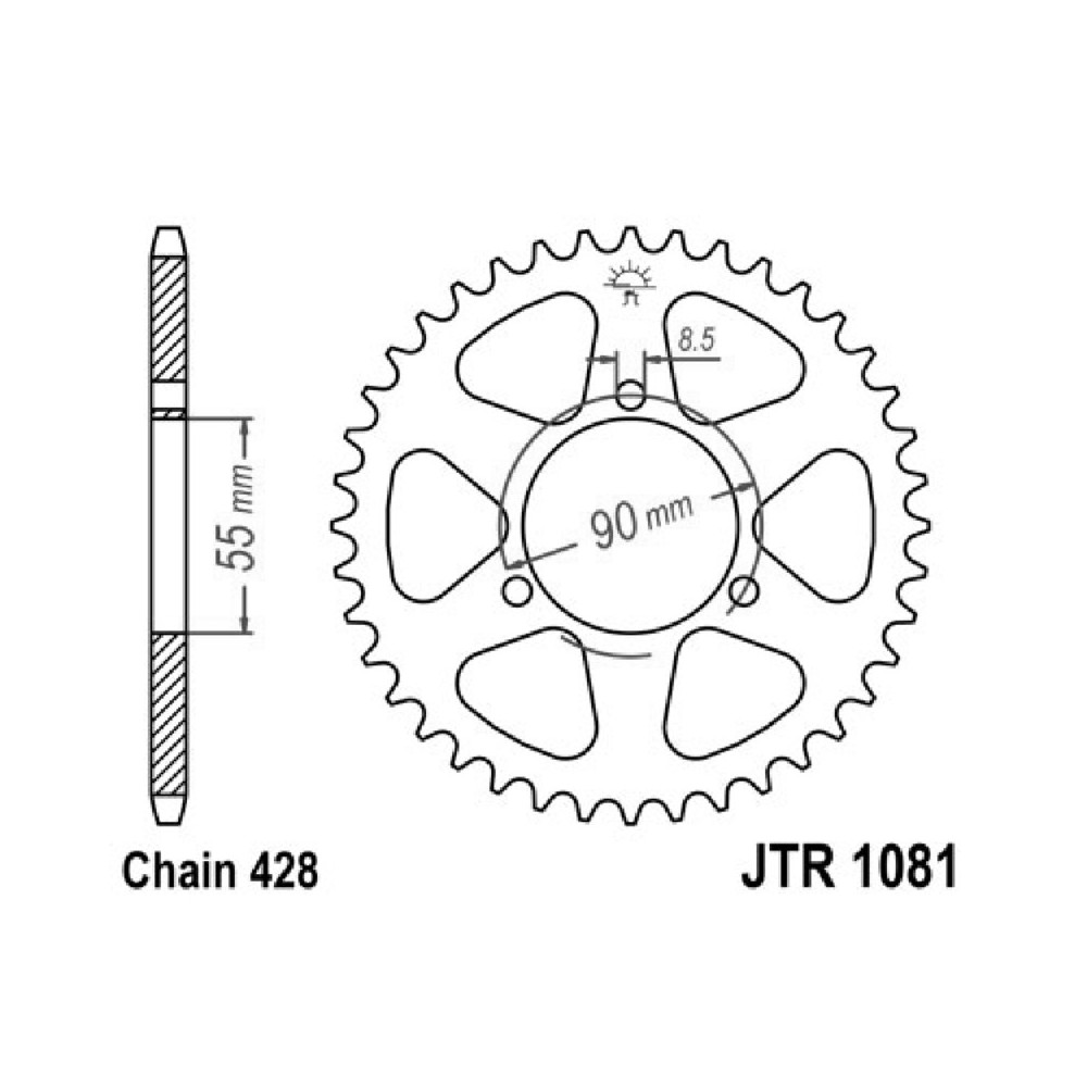 CORONA JT 1081 z46 Rieju 125 RS2 Matrix/Naked/Pro 06-09 JT