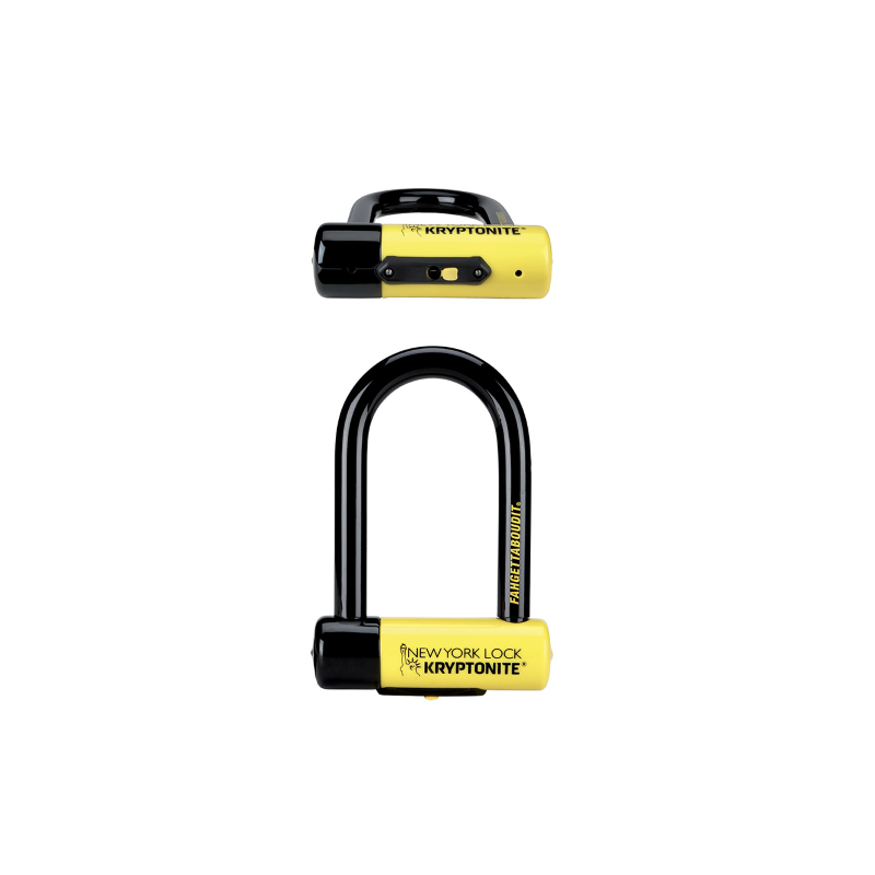 U-Lock Fahgettaboudit Mini - Black Yellow Locks and Chains Kryptonite
