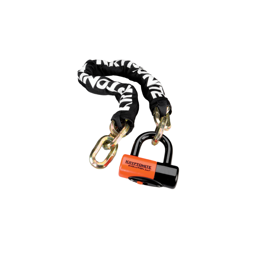 Catena New York E Lucchetto Evolution Series 4 - 100 Cm, Nero Arancio