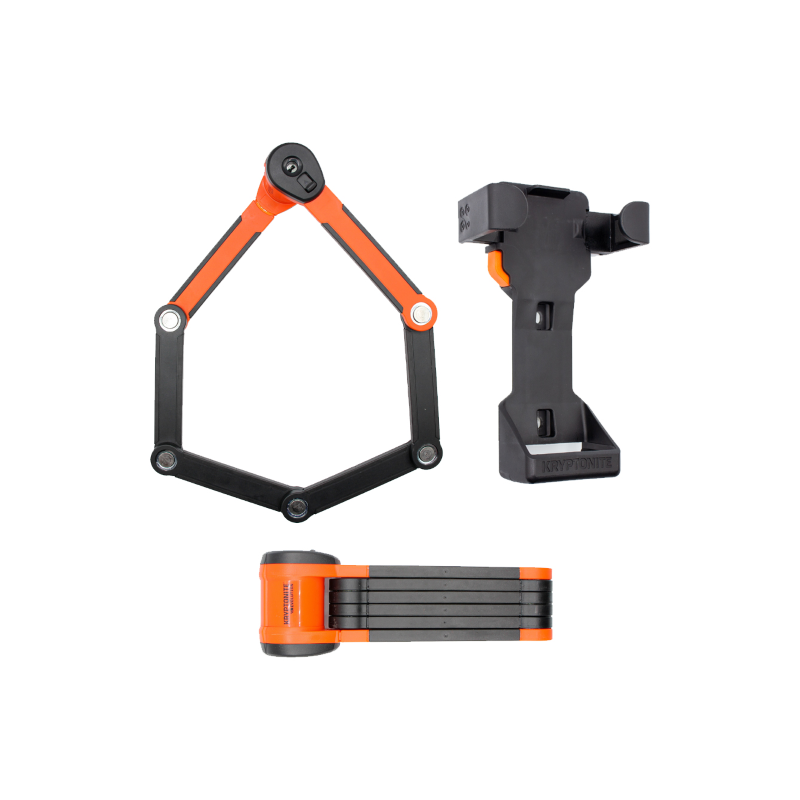 Candado plegable EVOLUTION 790 - negro naranja Candados y cadenas para bicicletas Kryptonite