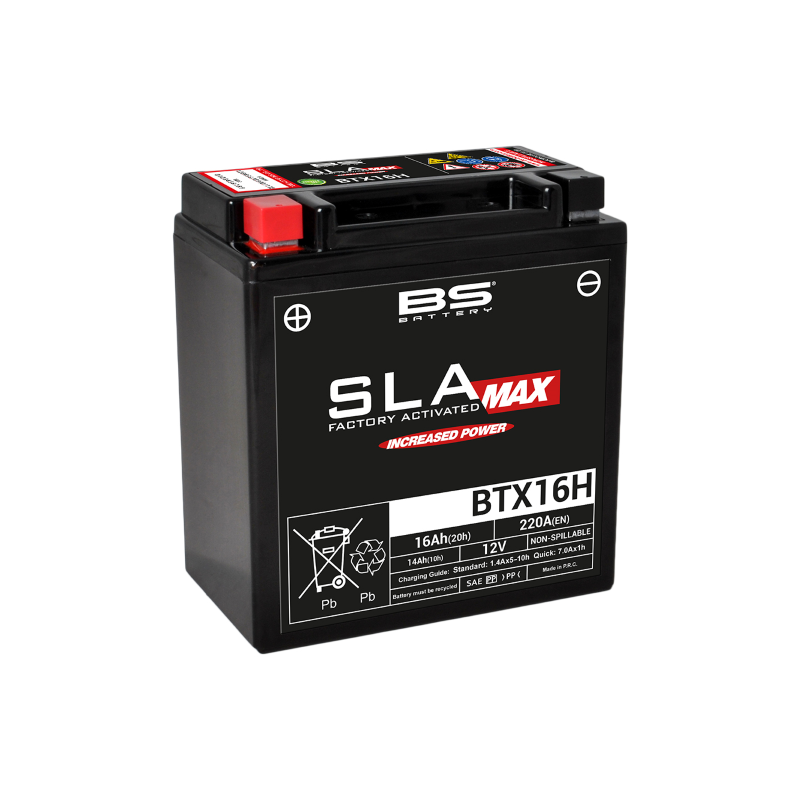 Batterie BS sla-max BTX16H Batteries préchargées BS-Battery