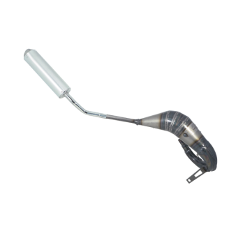 Pot déchappement soudé Evok Iron Pipe avec silencieux Shorty en aluminium et acier inoxidable pour Fantic CaballeroXE-XM 50 17 Silencieux et silencieux Evok