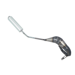 Pot déchappement soudé Evok Iron Pipe avec silencieux Shorty en aluminium et acier inoxidable pour Fantic CaballeroXE-XM 50 17 Silencieux et silencieux Evok