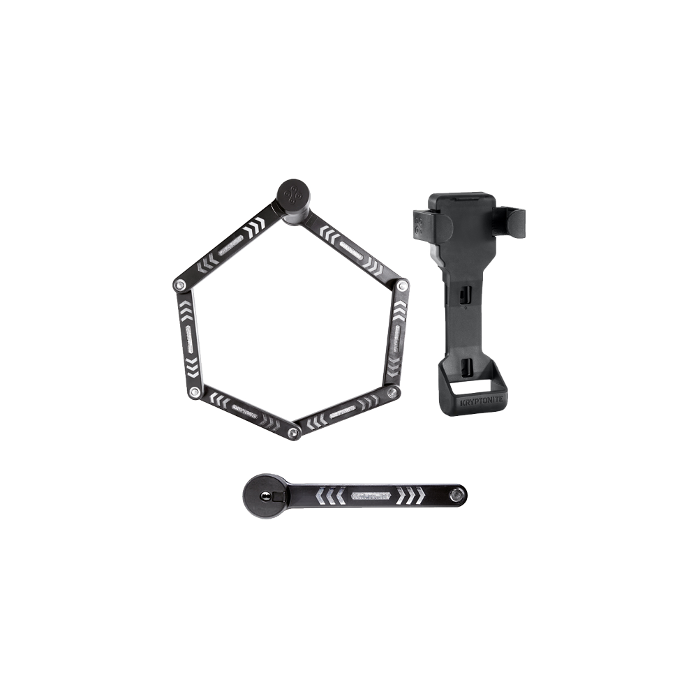 Lucchetto Pieghevole Kryptolock 610 S - Nero Argento