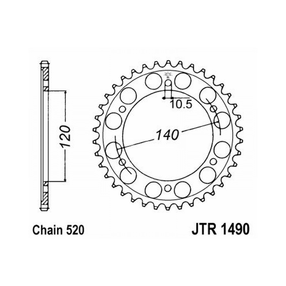 CORONA JT 1490 z37 per modifica rapporto finale JT