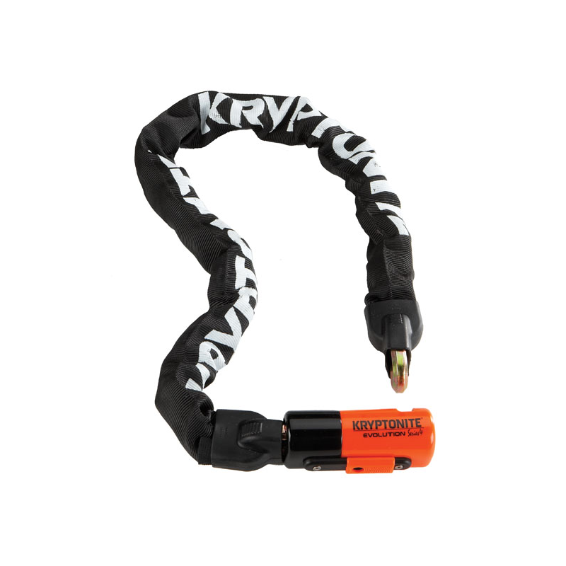 Lucchetto catena integrata EVOLUTION SERIES 4 - 90 cm, nero arancio Lucchetti E Catene Ciclo Kryptonite
