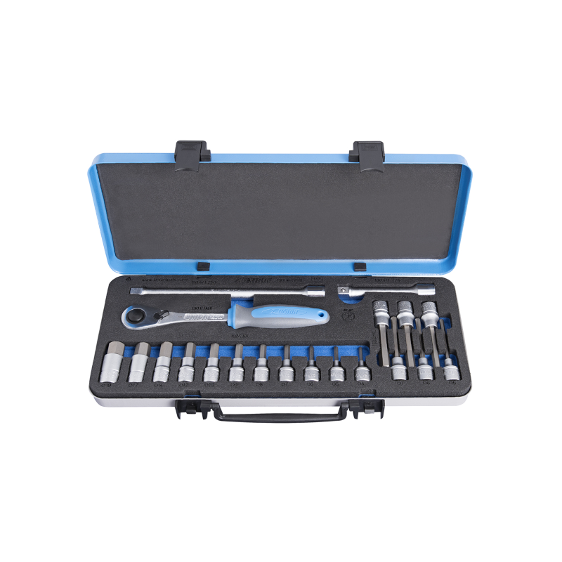 Socket Set 1/2 In Metal Box - 190BIHX1P20 Tools and Equipment Unior