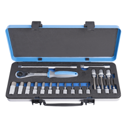 Socket Set 1/2 In Metal Box - 190BIHX1P20 Tools and Equipment Unior
