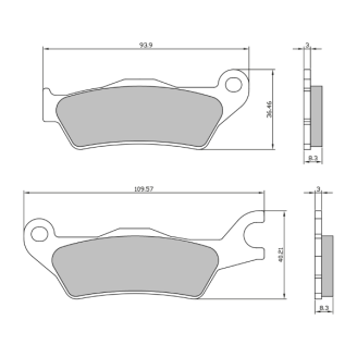 Pastiglie Freno Sinter Sinterizzate Suzuki GSX-R 125 Sinter