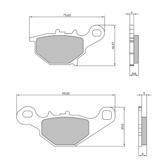 Pastiglie Freno Sinter Sinterizzate Suzuki RM 85 Sinter