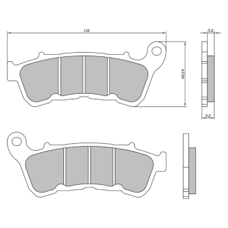 Pastiglie freno SINTER Harley Davidson 883 2014- Sinter