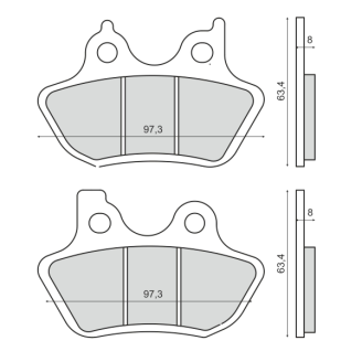 Pastiglie Freno Sinter Sinterizzate Harley Davidson XL R Sportster ...