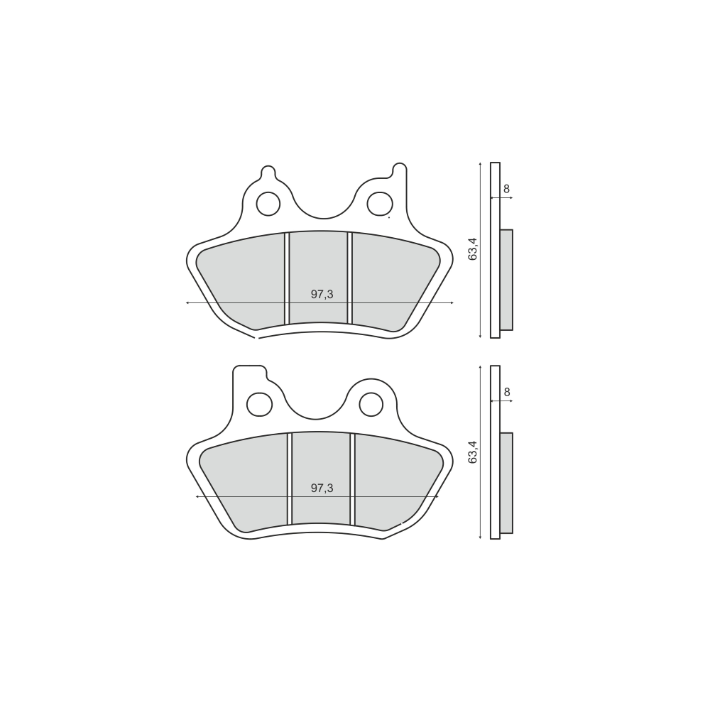 Pastiglie Freno Sinter Sinterizzate Harley Davidson XL R Sportster ...