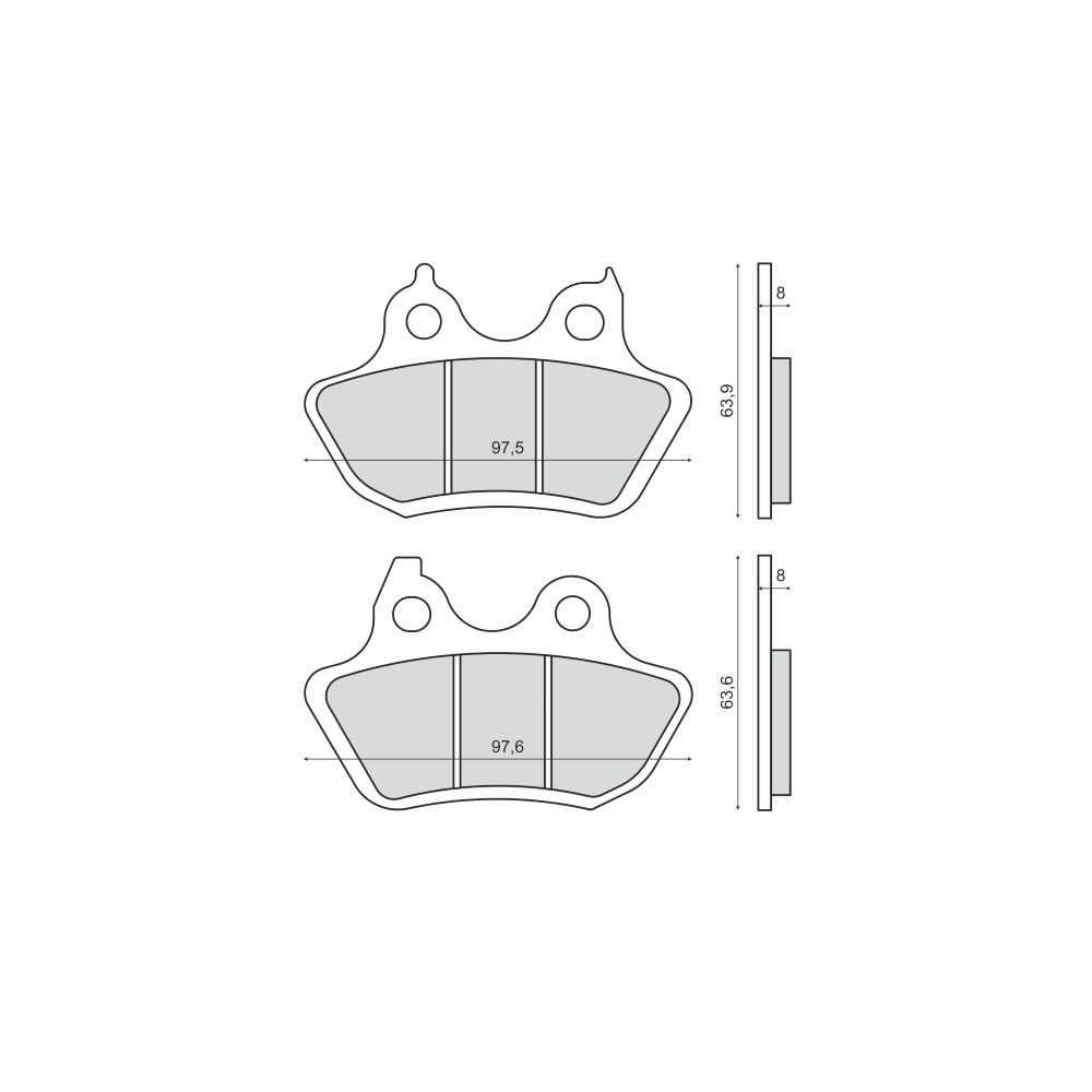 Pastiglie Freno Sinter Sinterizzate Harley Davidson Dyna 1690 Sinter