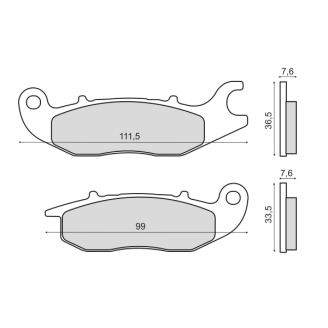 Pastiglie Freno Sinter Sinterizzate Honda CBF 125cc Sinter