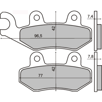 Pastiglie Freno Sinter Sinterizzate Peugeot LXR 125cc Sinter