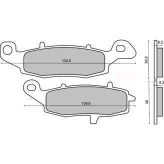 Pastiglie Freno Sinter Sinterizzate Kawasaki KLR 650cc Sinter