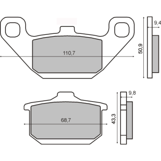 Pastiglie Freno Sinter Sinterizzate Kawasaki EL 250 Sinter