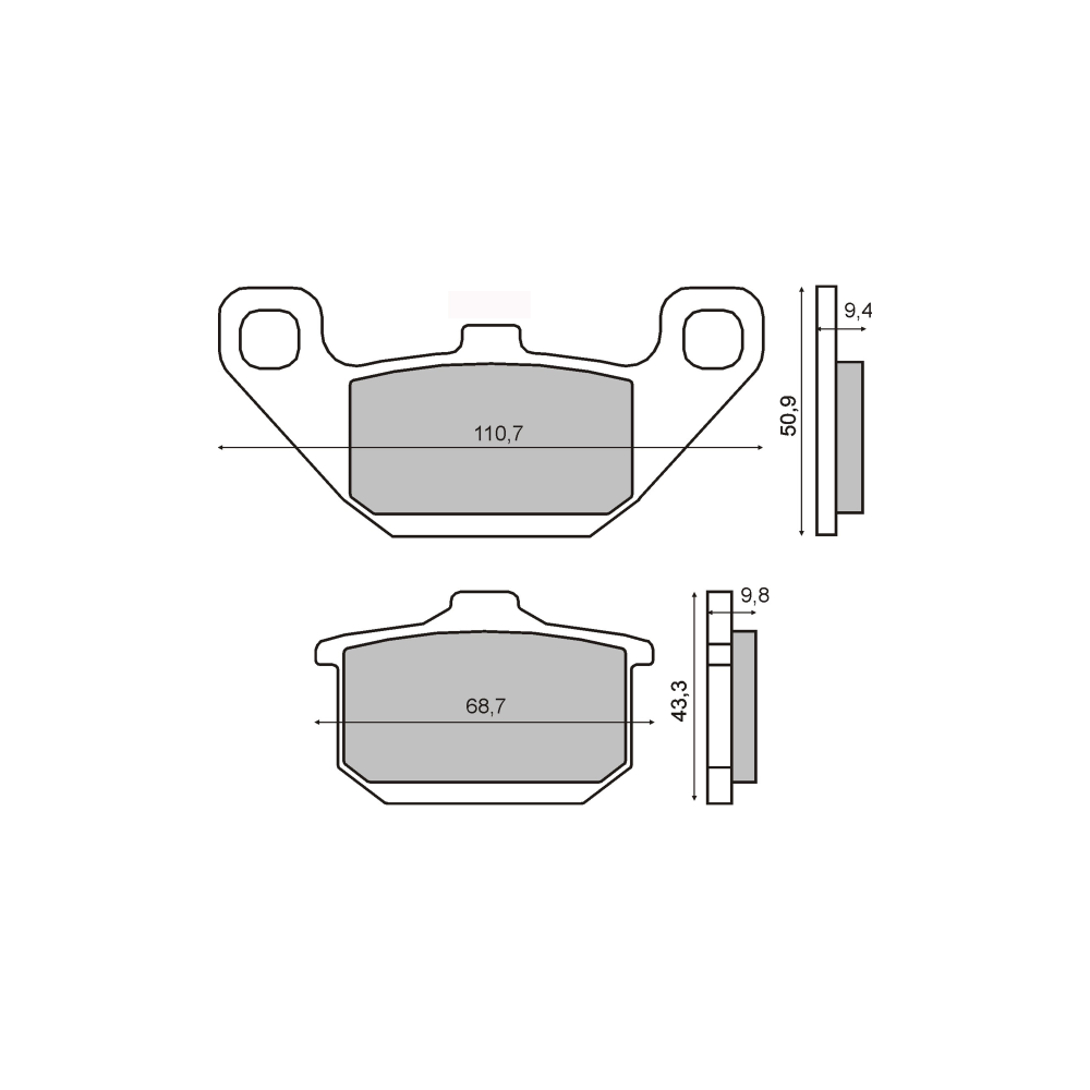 Pastiglie Freno Sinter Sinterizzate Kawasaki EL 250 Sinter