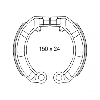 Coppia ganasce freno posteriori RMS Piaggio Vespa PX125-150-200E/PK...