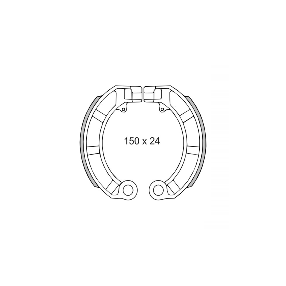 Coppia ganasce freno posteriori RMS Piaggio Vespa PX125-150-200E/PK...