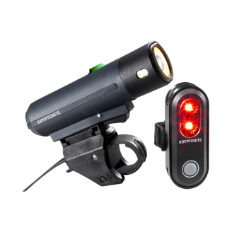 Kit luci STREET F-500 (500 lumen) + AVENUE R-45 - nero Kryptonite