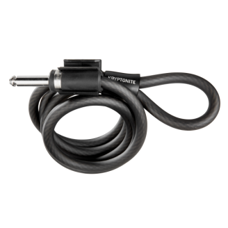 Cavo spirale PLUG-IN con lucchetto ad anello - nero Kryptonite