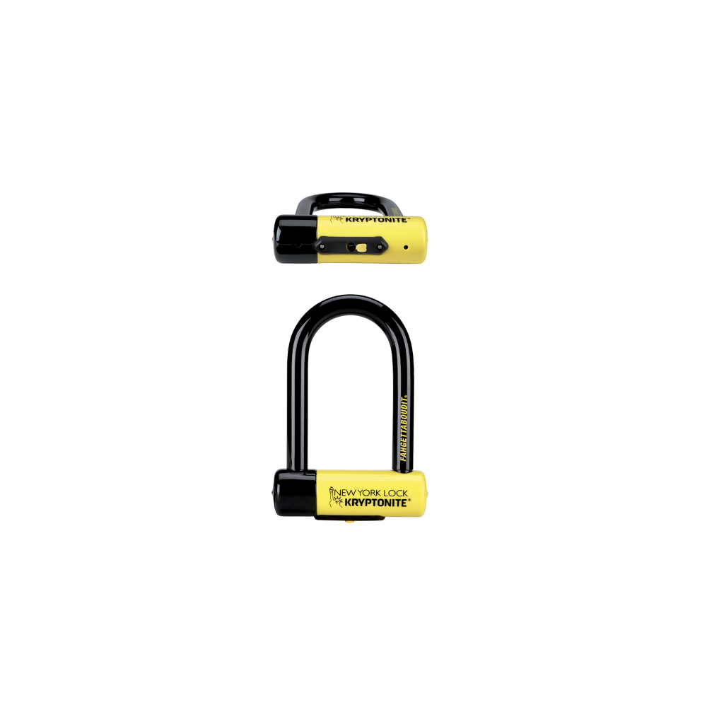 Lucchetto U-Lock FAHGETTABOUDIT MINI - nero giallo Kryptonite