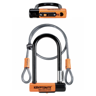 Lucchetto U-Lock MINI-7 CON CAVO - nero arancio Kryptonite