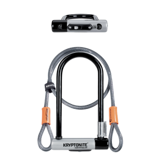 Lucchetto U-Lock KRYPTOLOK STANDARD CON CAVO - nero argento Kryptonite